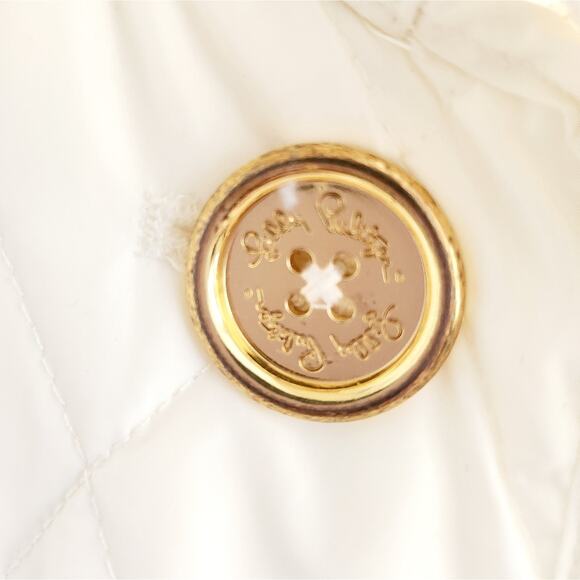 S Lilly Pultizer cream belted barn jacket - Picture 3 of 6